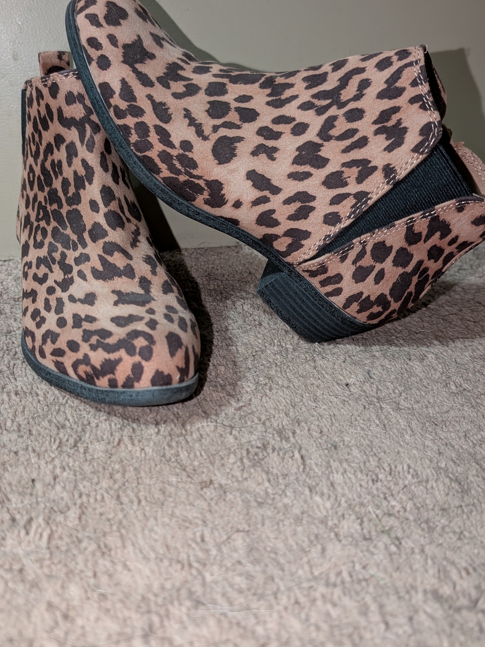 Leopard Print Ankle Booties - Women's Chelsea Style